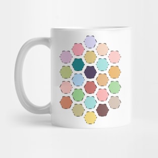 Pastel hexagons Mug